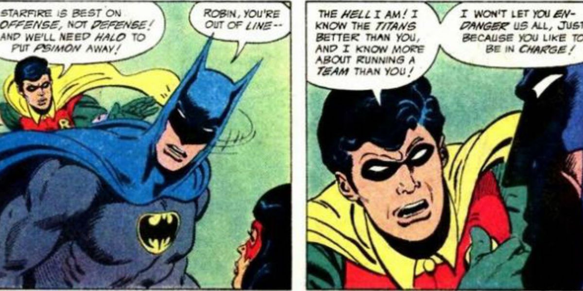 Dick Grayson as Robin owning Batman
