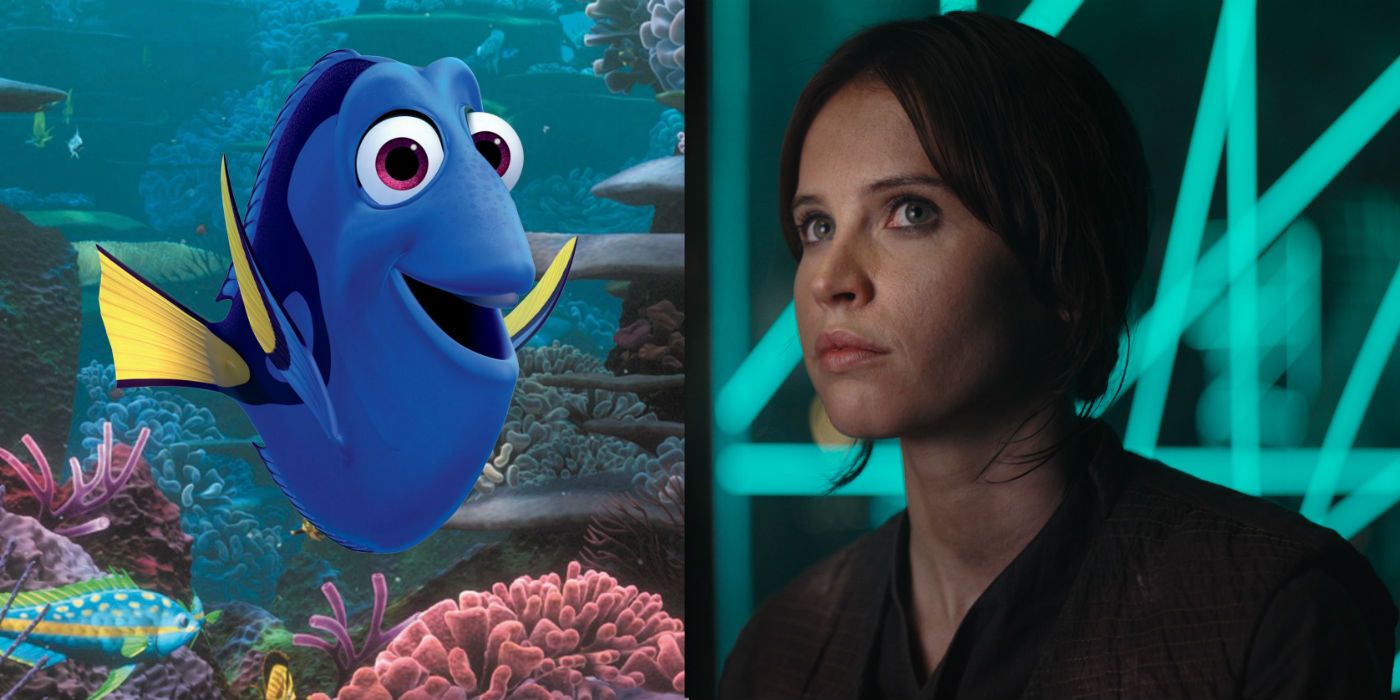 FInding Dory and Felicity Jones as Jyn Erso in Rogue One: A Star Wars Story
