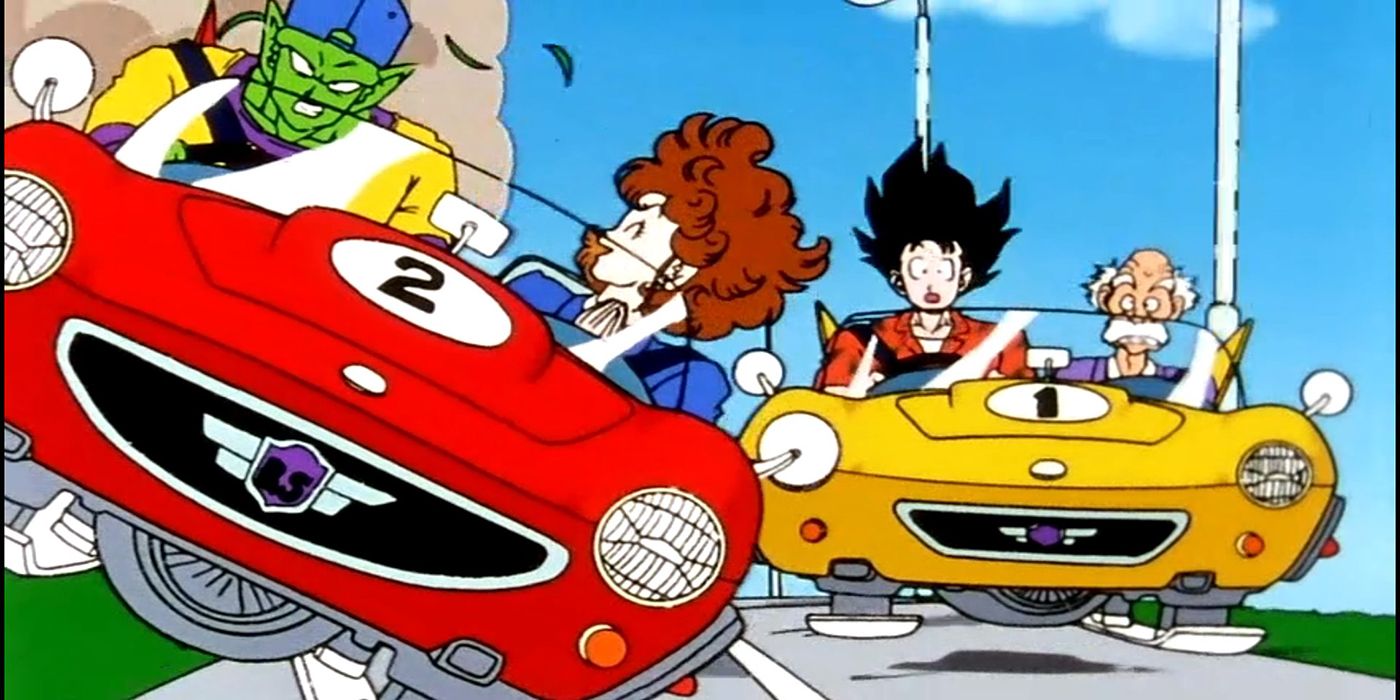 Goku and Piccolo Driving in Dragon Ball Z