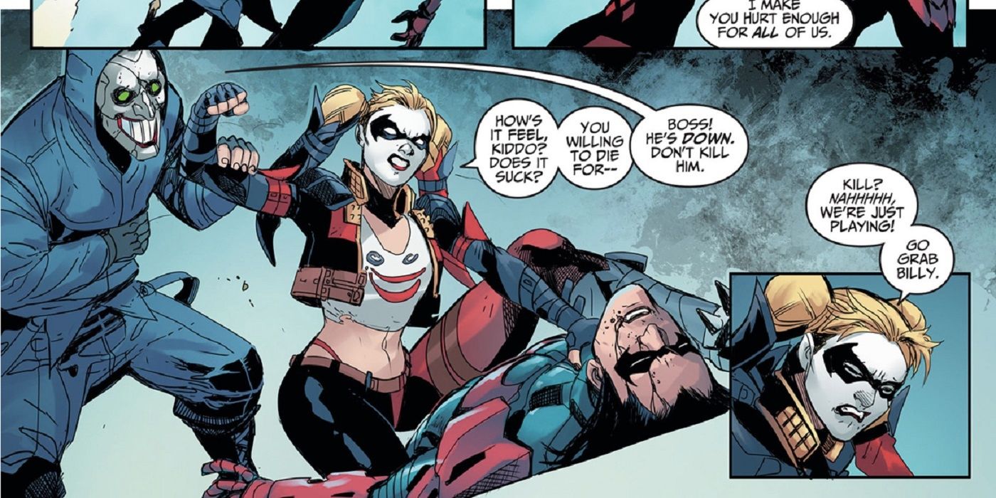 Harley Quinn beats Nightwing