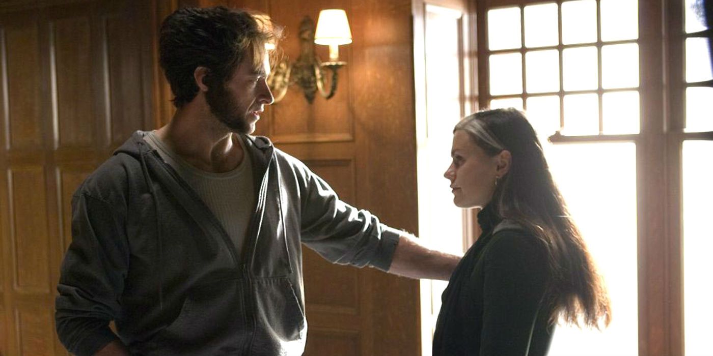 Hugh Jackman as Wolverine and Anna Paquin as Rogue in X-Men