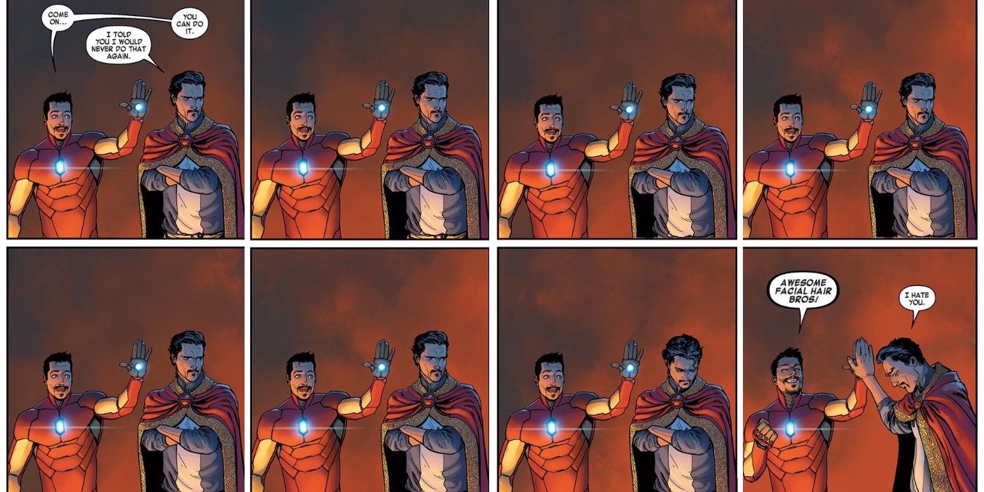 Invincible Iron Man and Doctor Strange, Awesome Facial Hair Bros in Marvel Comics
