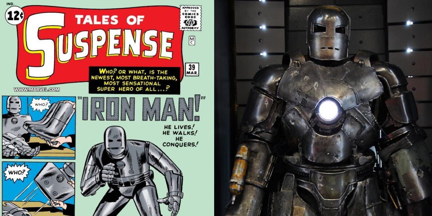 Iron Man in Tales of Suspense and Mark I Armor In Marvel Movies