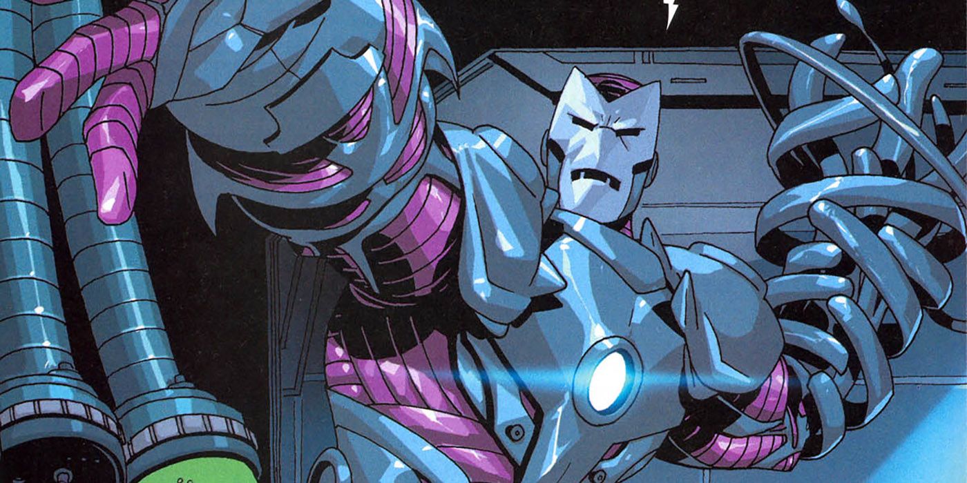 Iron Maniac, a villainous Tony Stark from another dimension, appears in Marvel Comics.