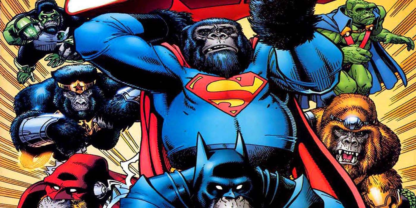 JLApe Gorilla Grodd changes the Justice League into apes