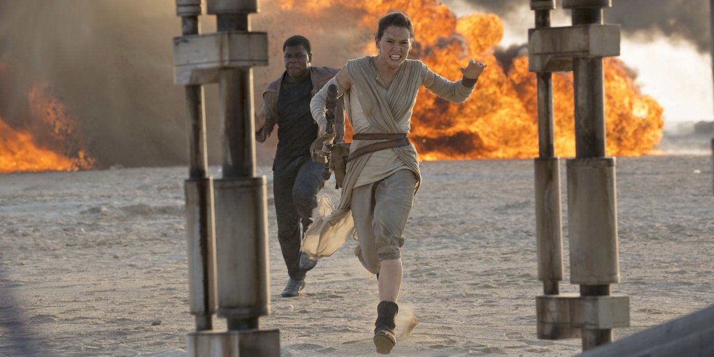 John Boyega Daisy Ridley Star Wars The Force Awakens