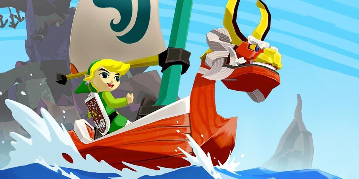 Link and the King of Red Lions in The Wind Waker.