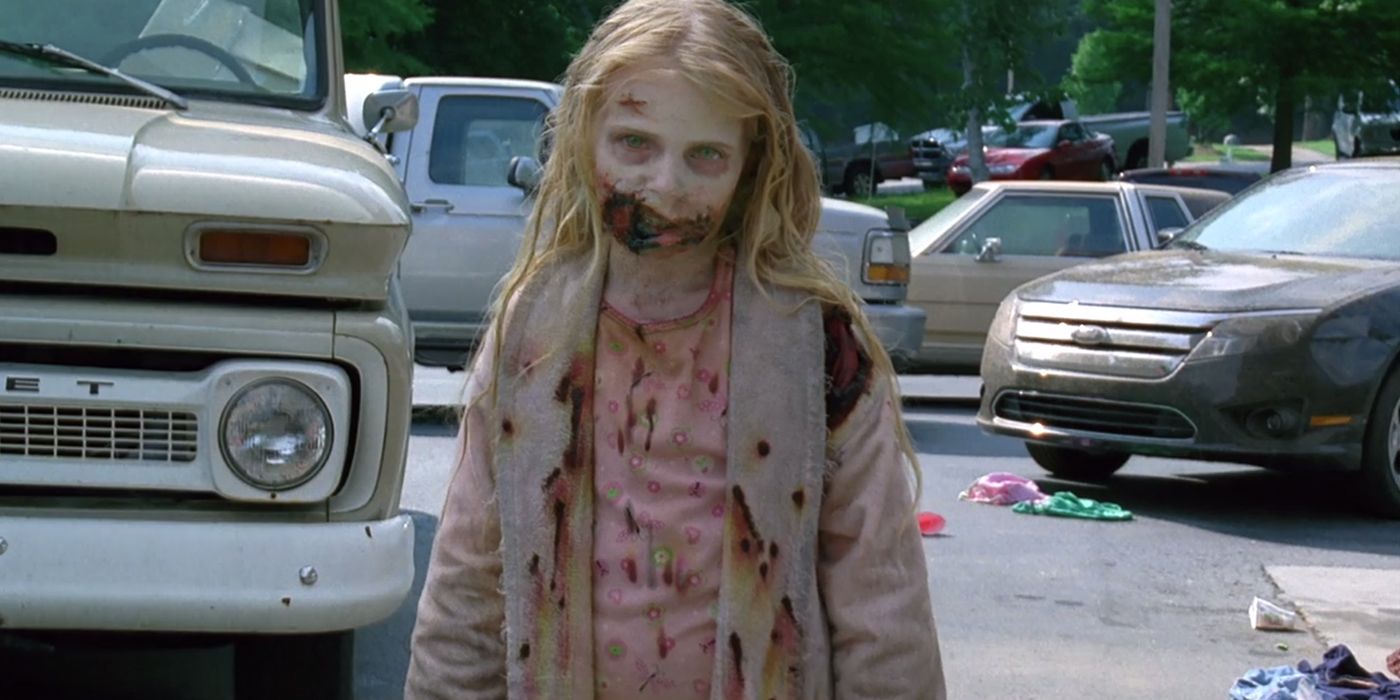 The zombie girl in The Walking Dead Pilot