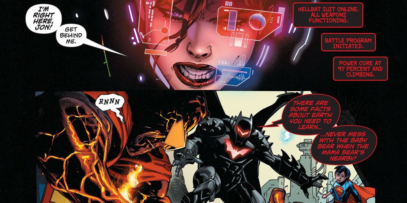 Lois Lane in the Hellbat Batsuit in DC Rebirth