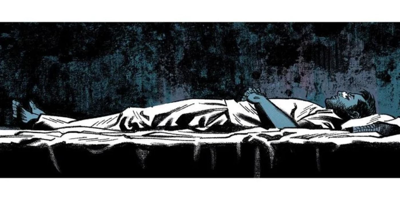 Marc Spector lying on a bed in Moon Knight.