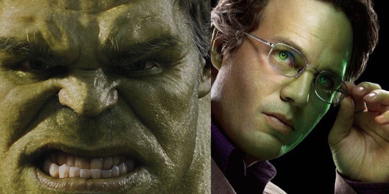Mark Ruffalo and Hulk split screen