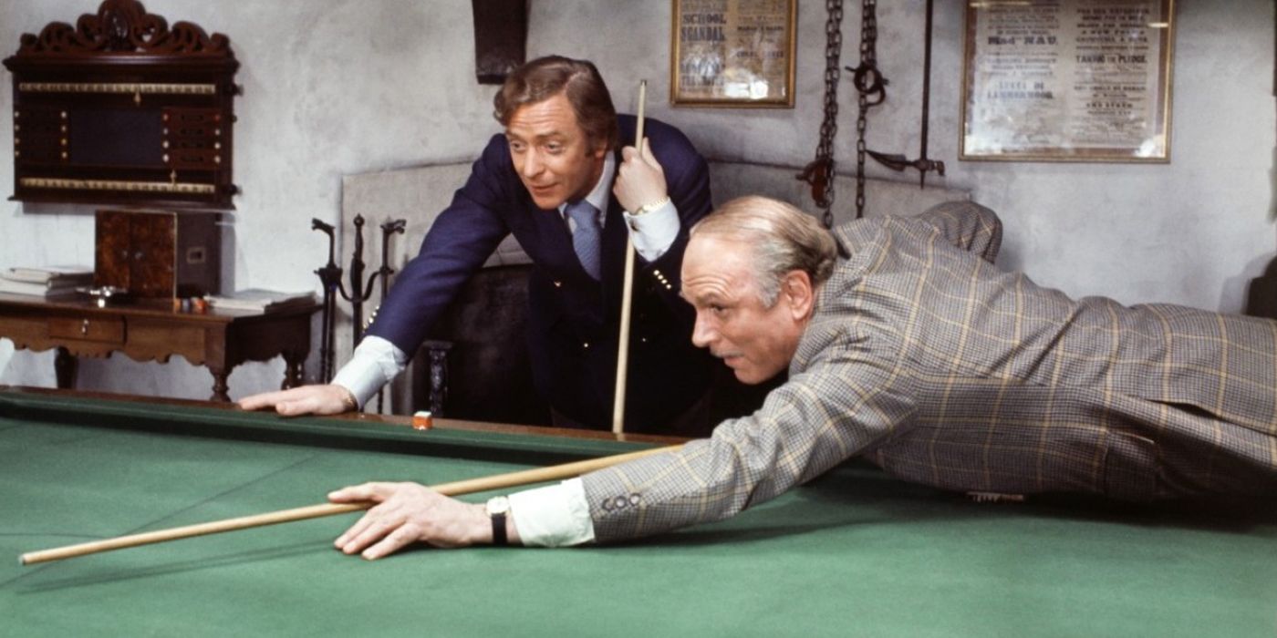 Michael Caine and Laurence Olivier in Sleuth