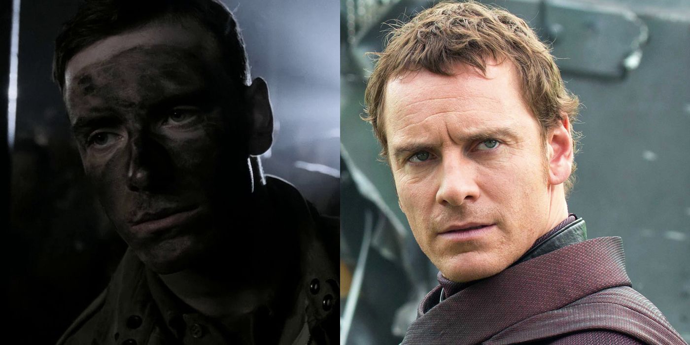 Michael Fassbender then and now in Band of Brothers and X-Men Days of Future Past