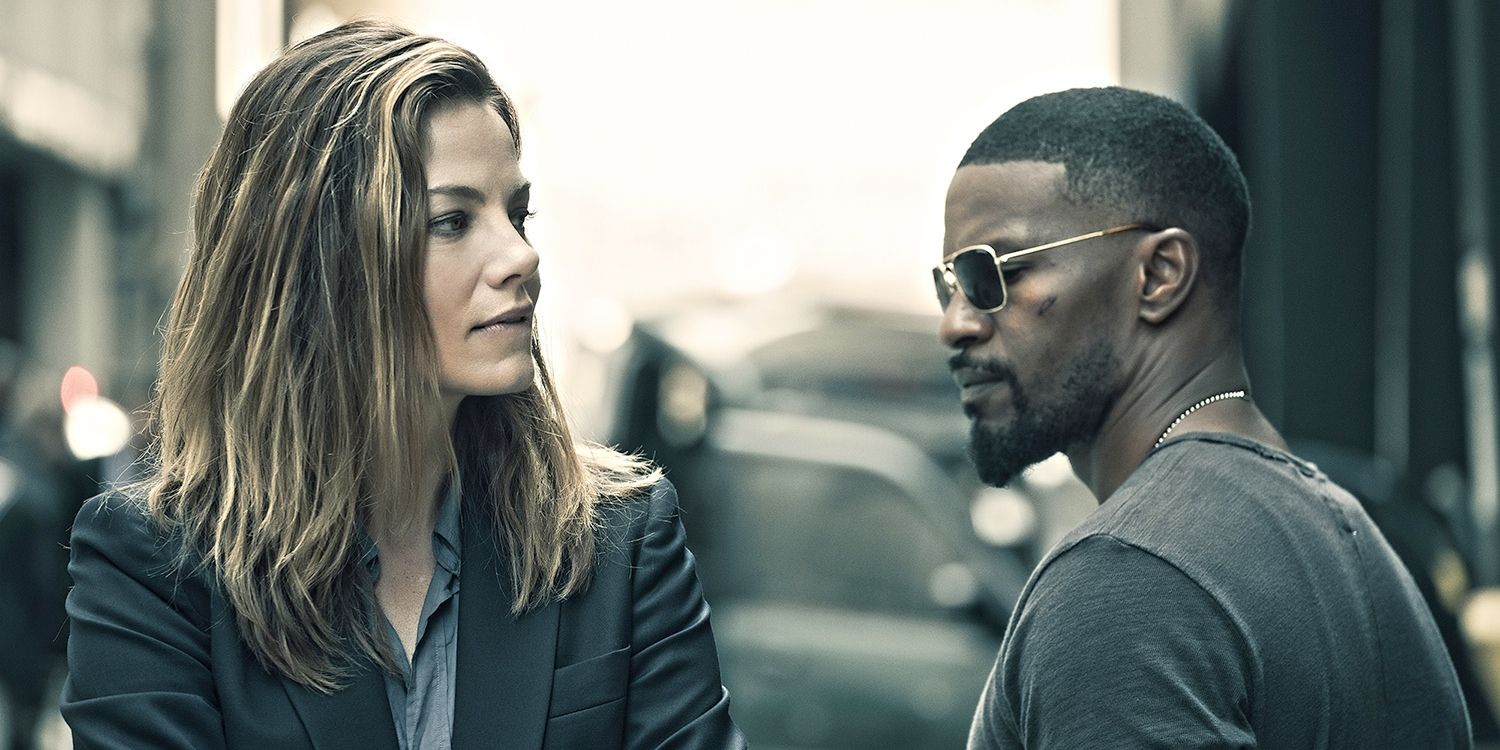 Michelle Monaghan and Jamie Foxx in Sleepless