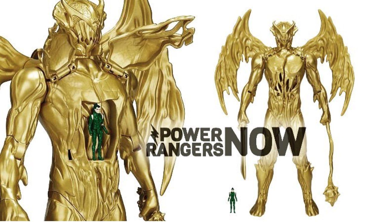 New Goldar Zord Toy with Rita Repulsa from Power Rangers Movie