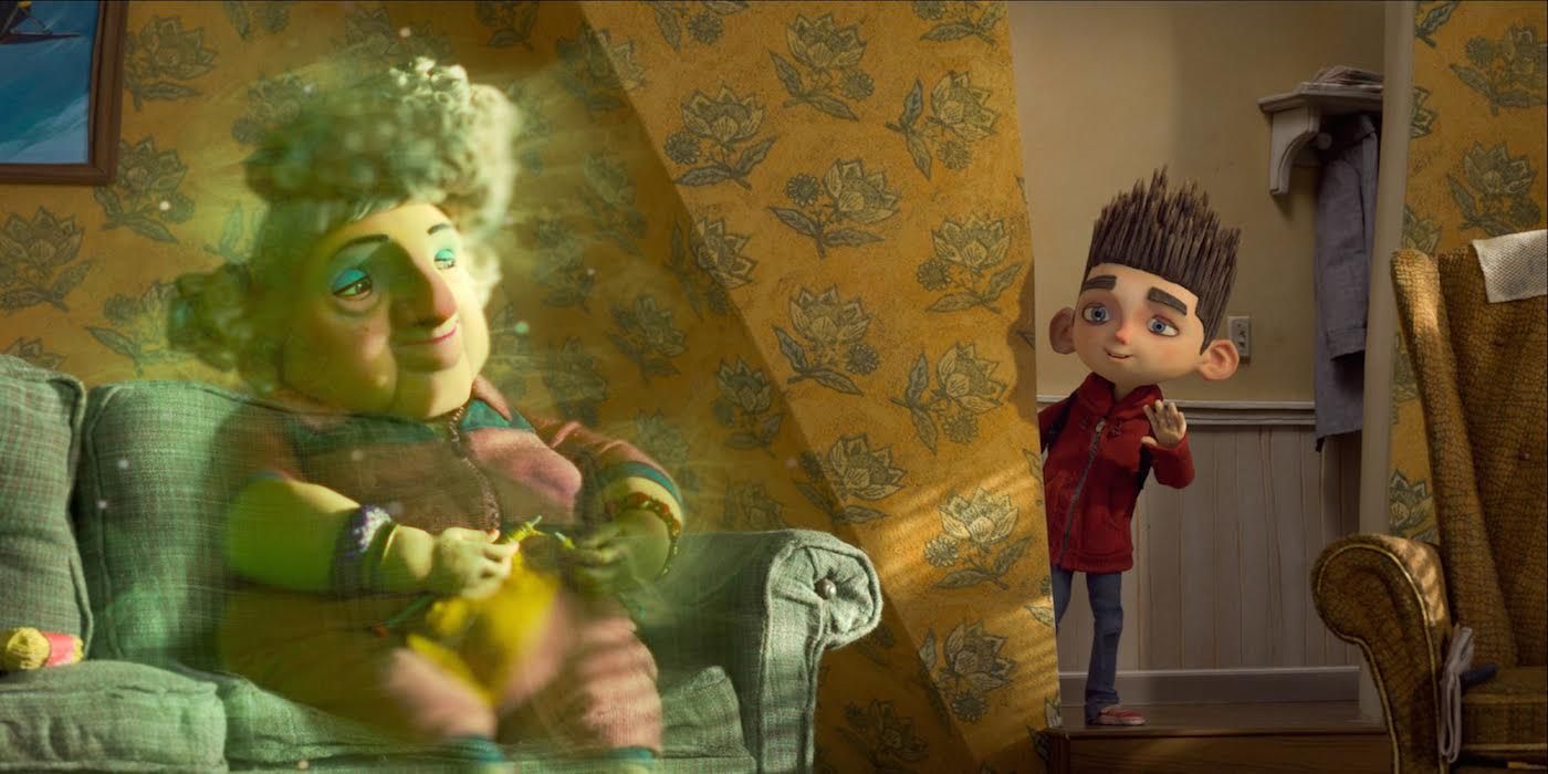 Norman watches a ghost knitting in ParaNorman.