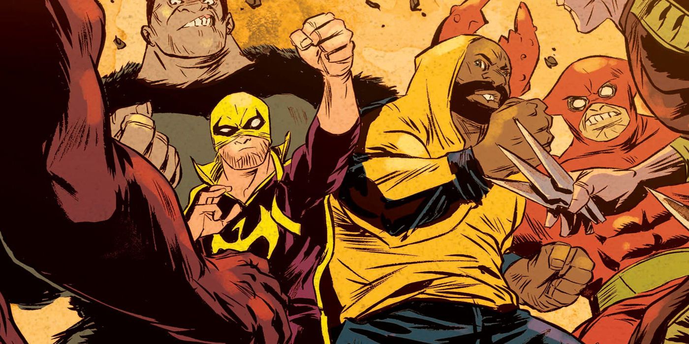Power Man and Iron Fist fighting
