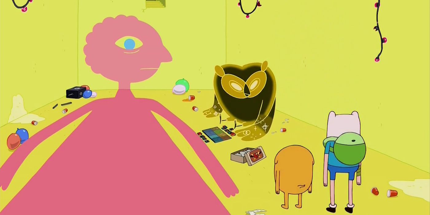 Prismo and the Cosmic Owl Playing Card Wars with Finn and Jake on Adventure Time