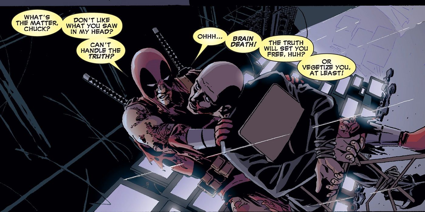 Professor X reads Deadpool mind and dies
