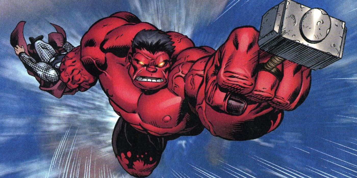 Red Hulk with Mjolnir