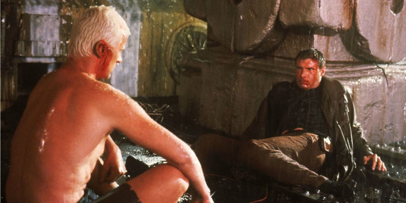 Rutger Hauer and Harrison Ford in Blade Runner