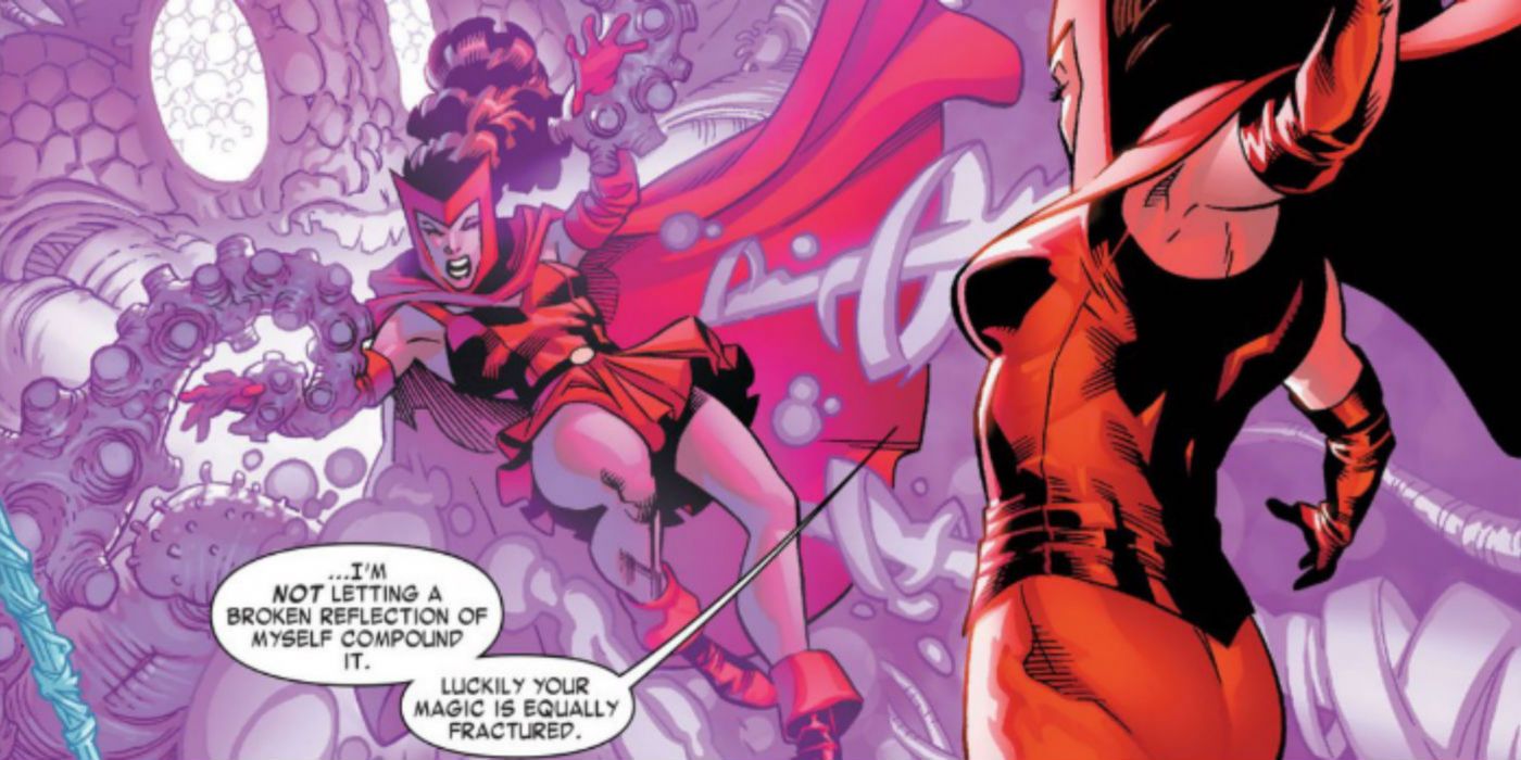 Scarlet Witch fights herself