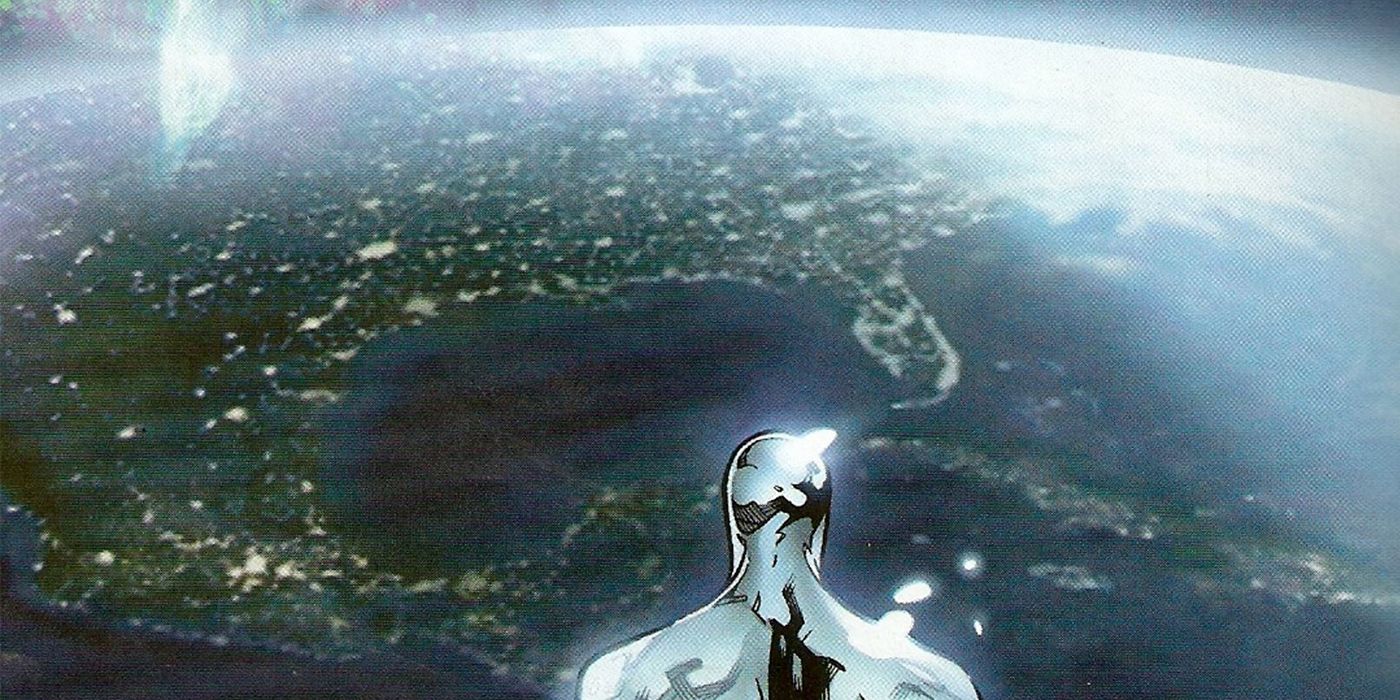 Silver Surfer Looks at Earth