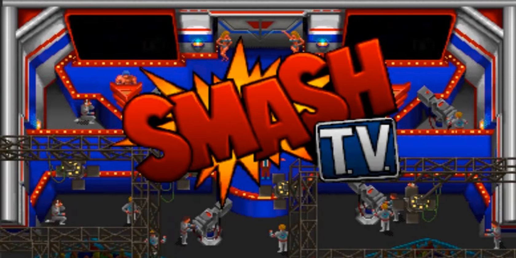 The main title screen from Smash TV