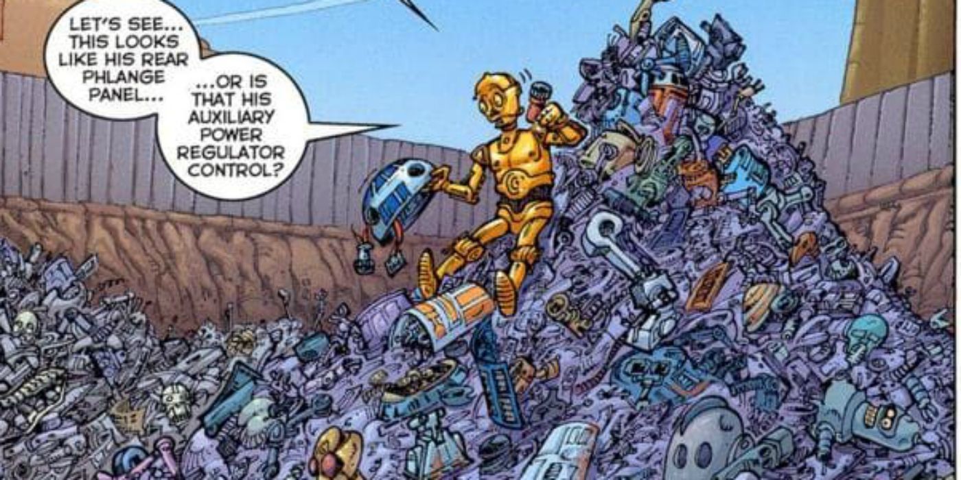 Star Wars Comics Crossover Futurama C3PO Bender