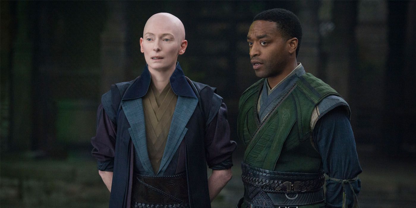 Ancient One and Mordo watching Stephen train in Doctor Strange