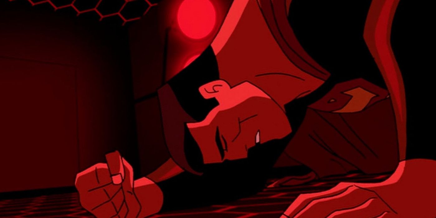 Superman is weakened by the Red Sun in animation
