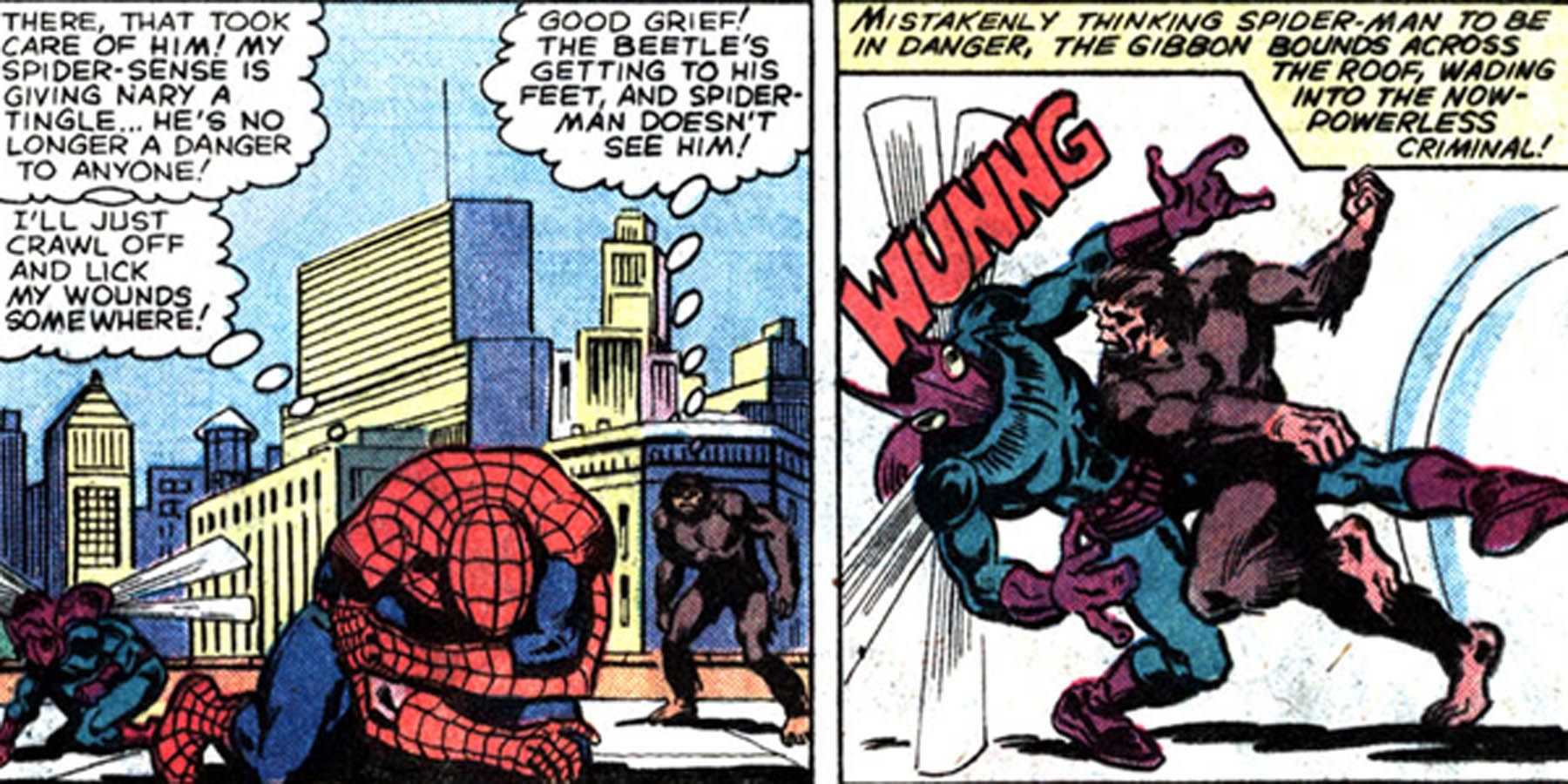 The Gibbon tries to help Spider-Man