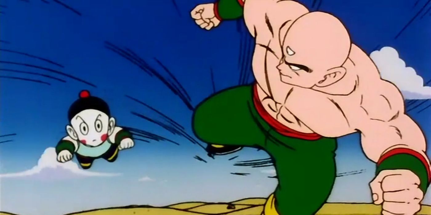 Tien and Chiaotzu Flying in Dragon Ball Z