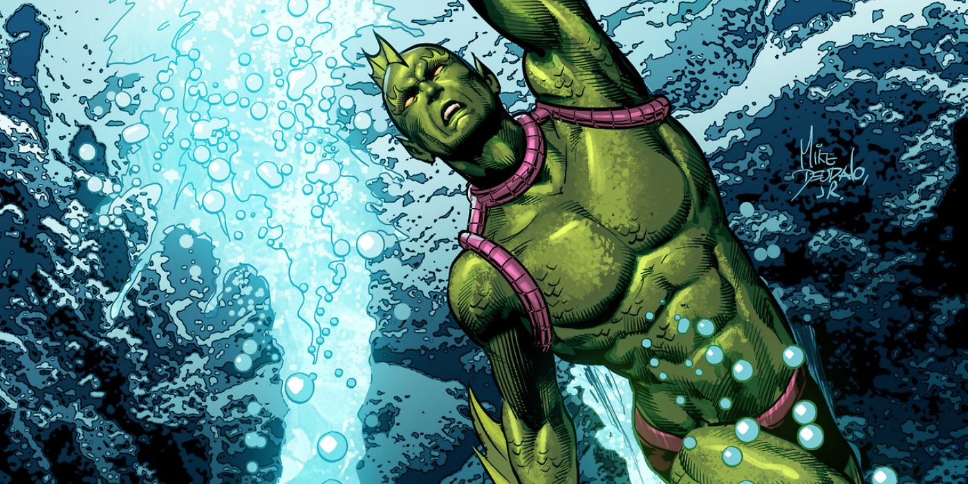 Triton swimming in the Marvel Comics