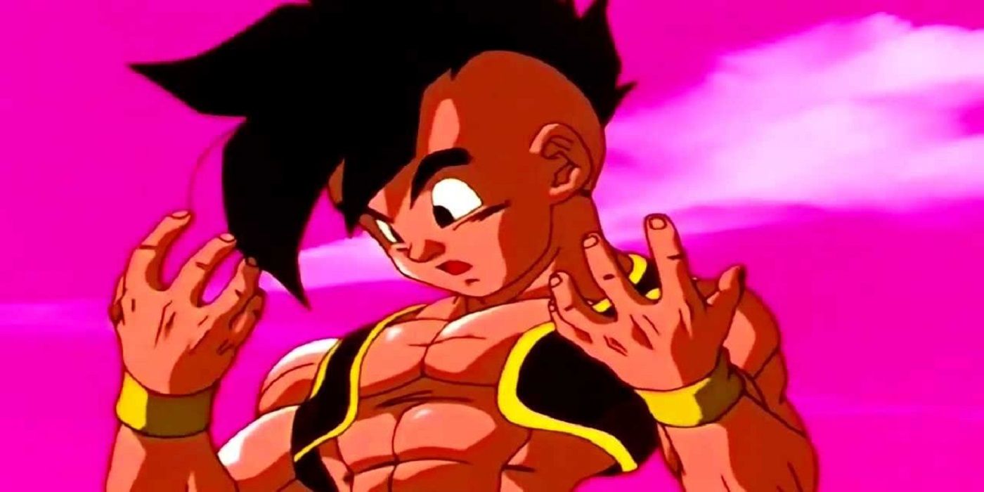 Uub looking at his hands in Dragon Ball GT