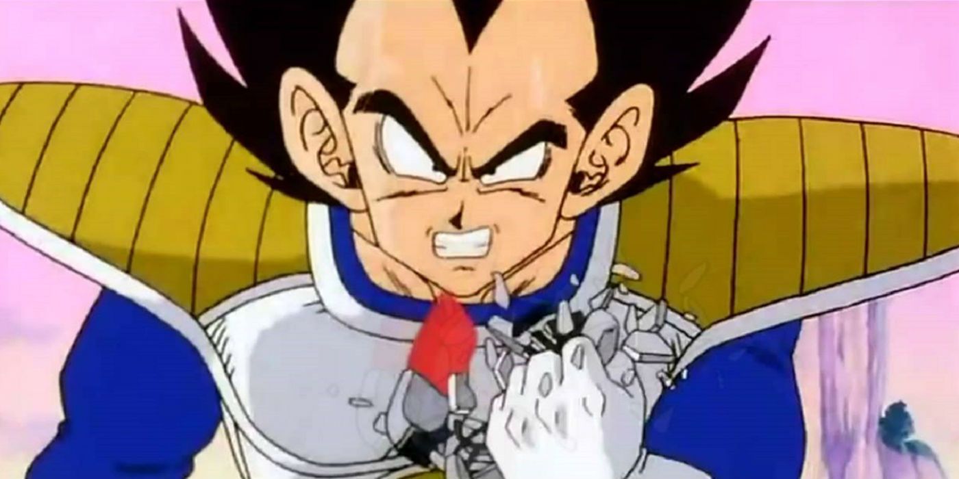 Vegeta breaks his scouter device in Dragon Ball over 9000