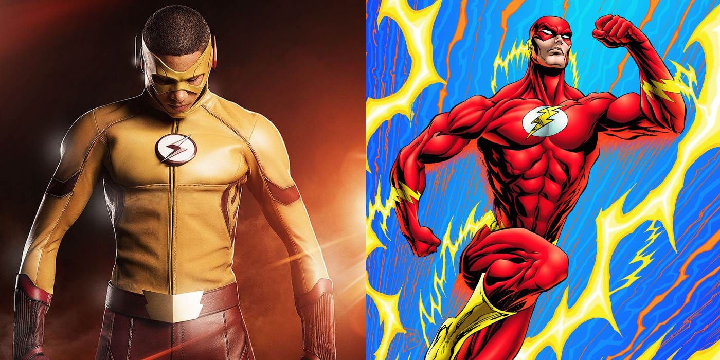 Wally West as Kid Flash on TV and the Flash in the Comics