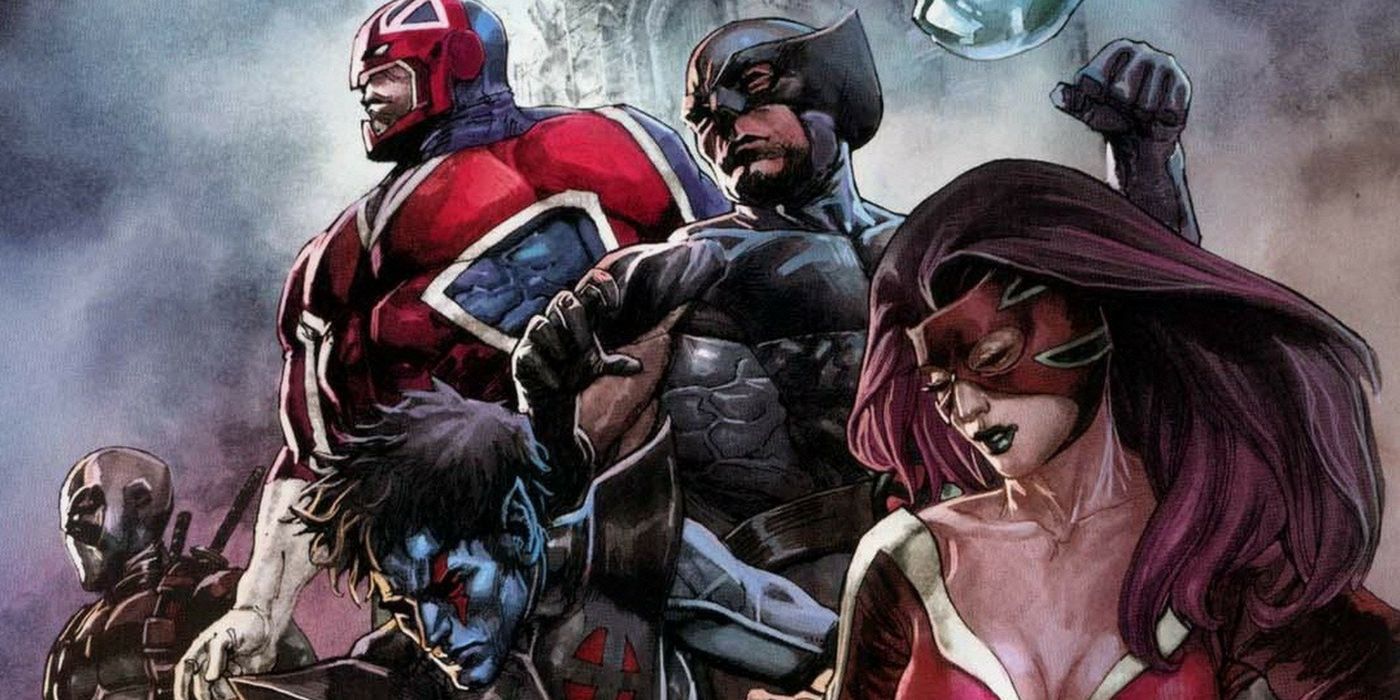 X-Force Comic -Deadpool, Captain Britain, Nightcrawler, Wolverine