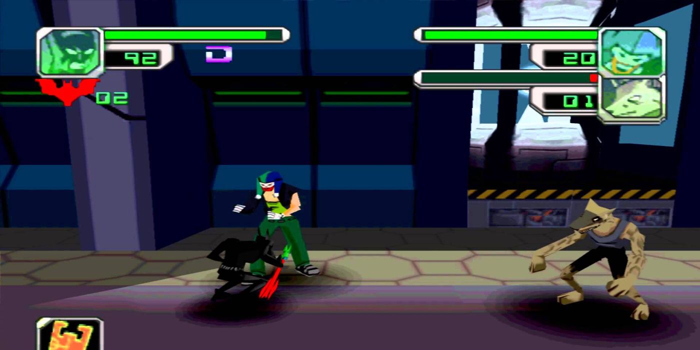 A screenshot from the Batman Beyond: Return of the Joker video game.