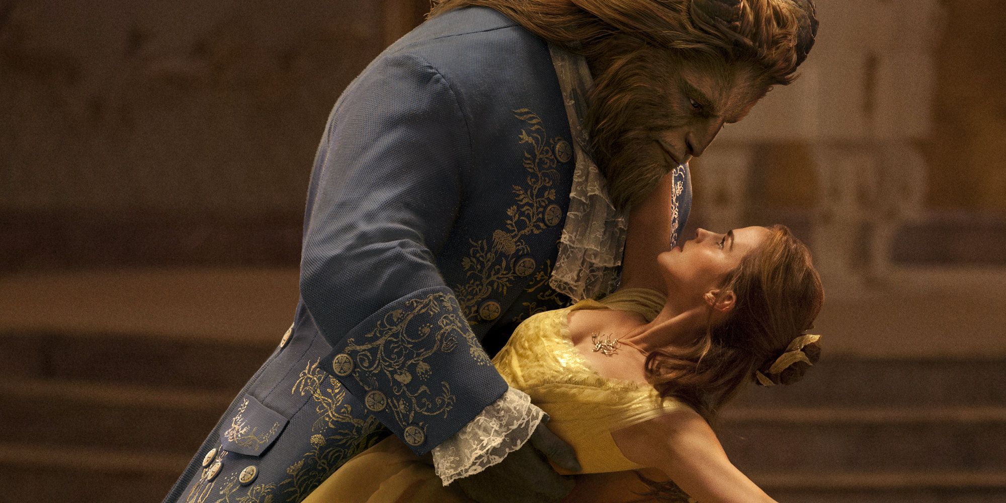Beast and Belle dance in Beauty and the Beast