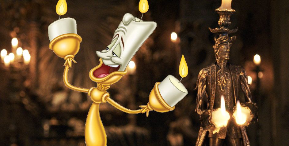 Beauty and the Beast - Lumiere animated vs. live-action (header only)