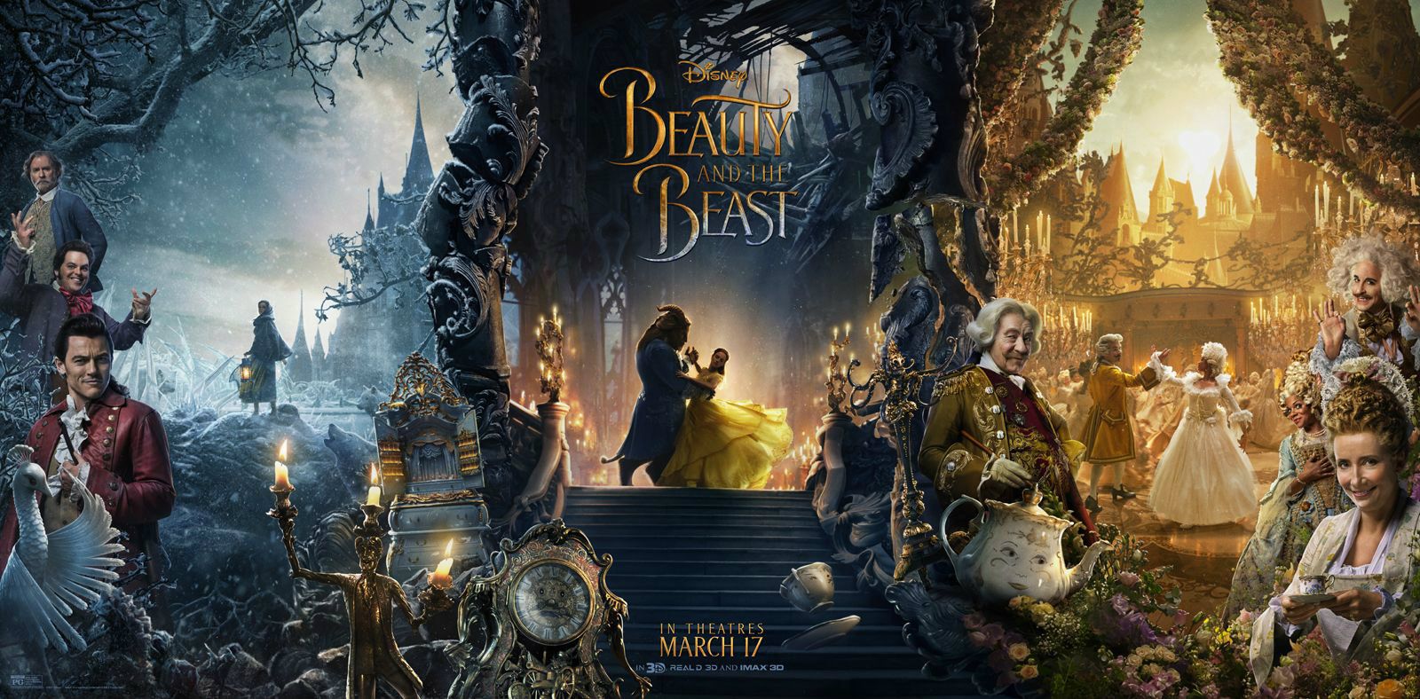 Beauty and the Beast - Triptych poster