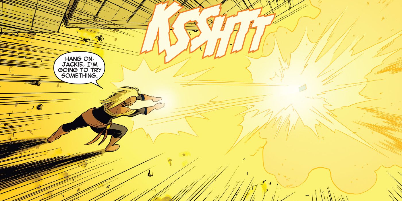Carol Danvers aka Captain Marvel discovers some vibranium in Captain Marvel #5 (2014)