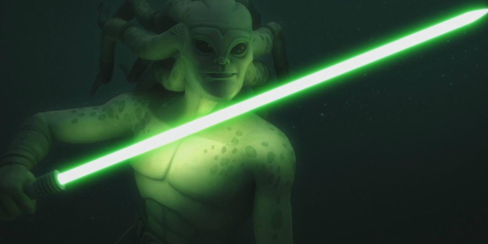 Star Wars Clones Wars Kit Fisto Lightsaber Underwater Battle of Mon Cala