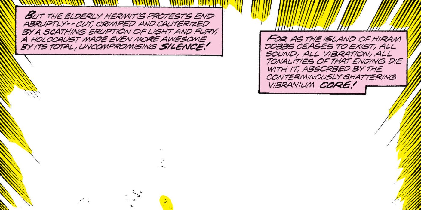 Roxxon blow up an entire island full of vibranium in Iron Man #121