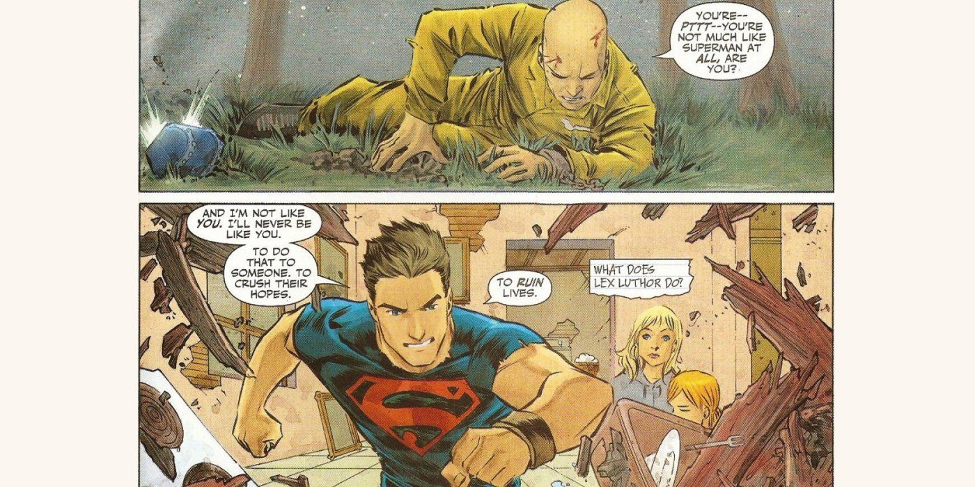 Superboy Kon-El Connor Kent vs Lex Luthor DC