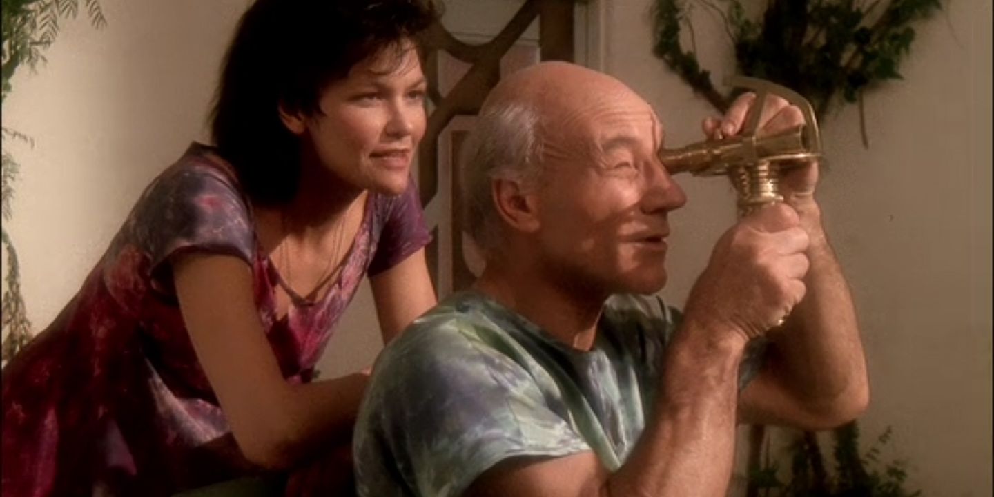 Picard e sua esposa no episódio "The Inner Light" de Star Trek: The Next Generation