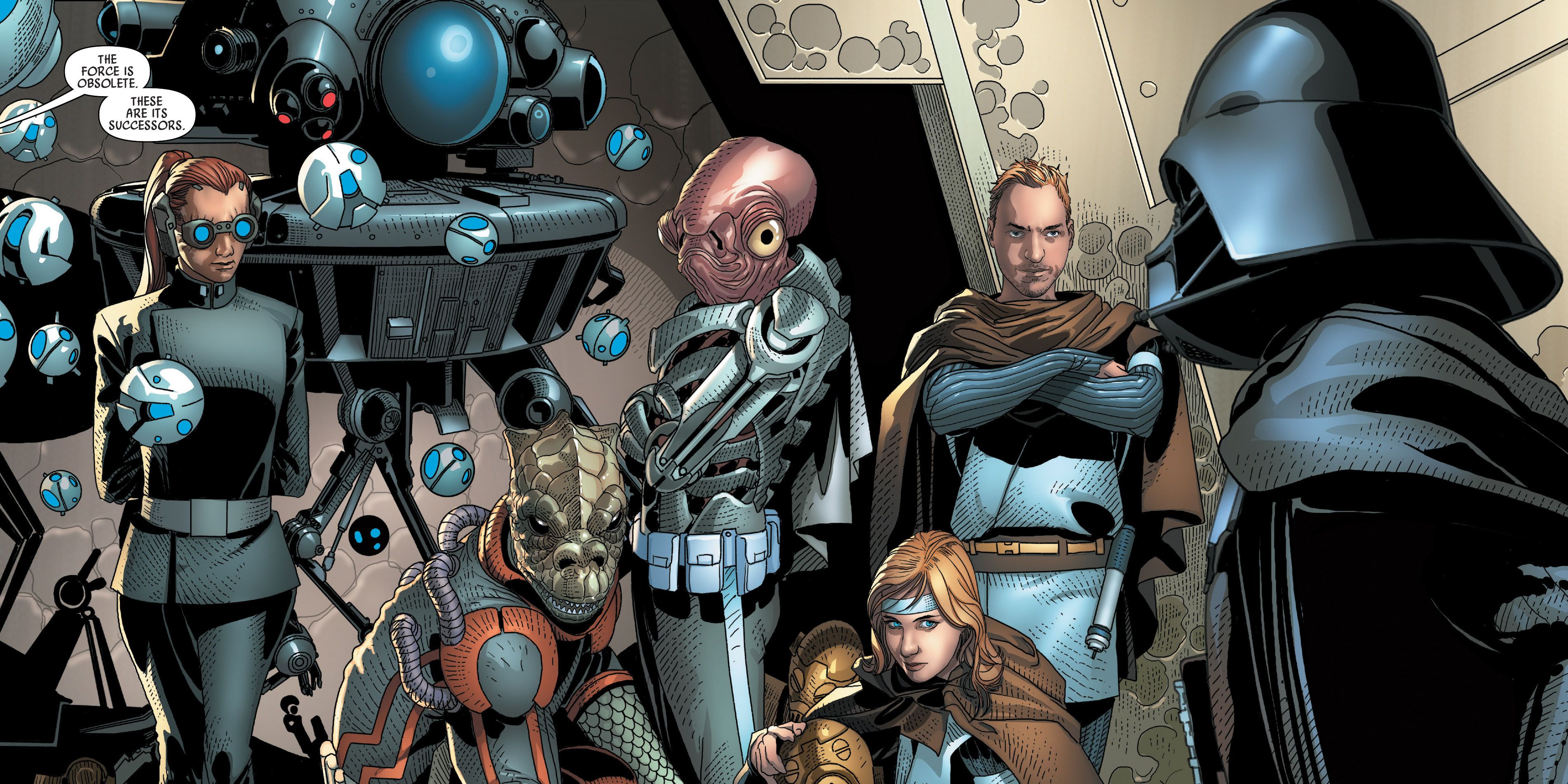 Tulon, Karbin, and the Astarte Twins in Darth Vader Star Wars Comic