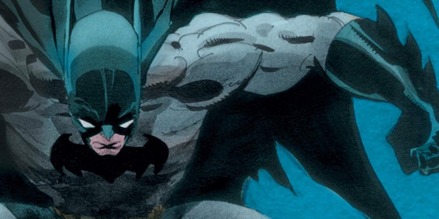 Batman leaping forward in The Long Halloween cover art