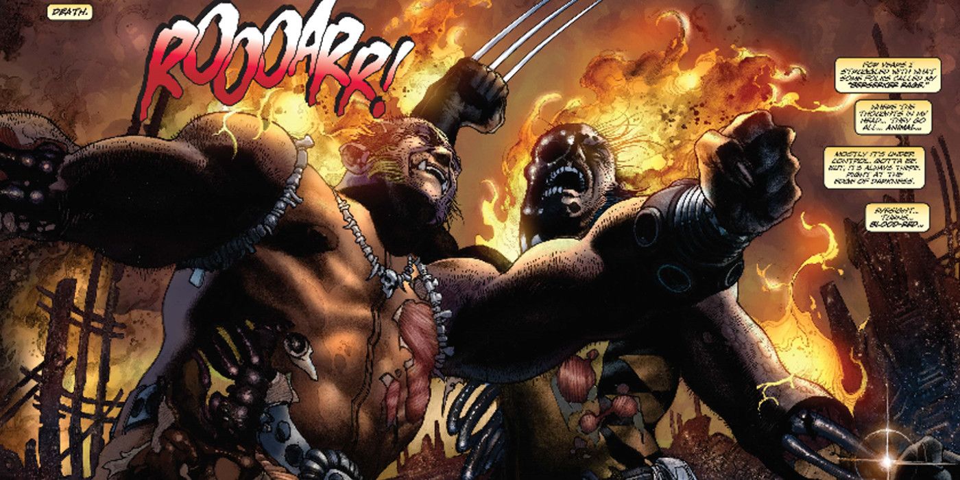 Wolverine Sabretooth on fire Evolution